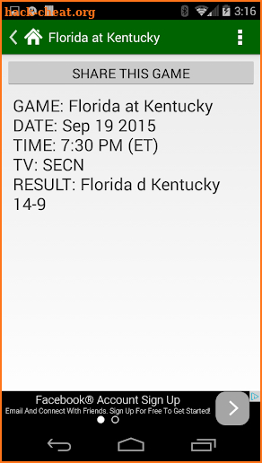 College Football Schedules screenshot