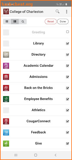 College of Charleston MyPortal screenshot