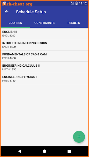 College Schedule Builder screenshot