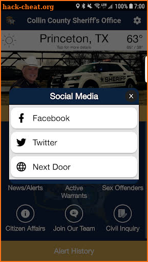 Collin County Sheriff’s Office (TX) screenshot