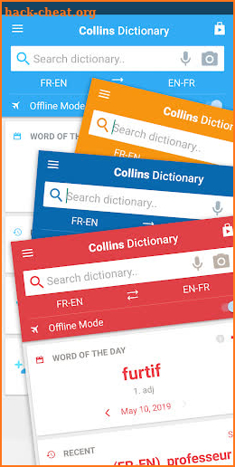 Collins English<>French Dictionary screenshot