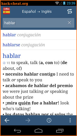 Collins Spanish Dictionary screenshot