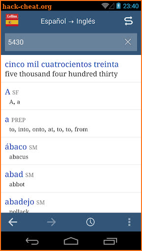 Collins Spanish Dictionary screenshot