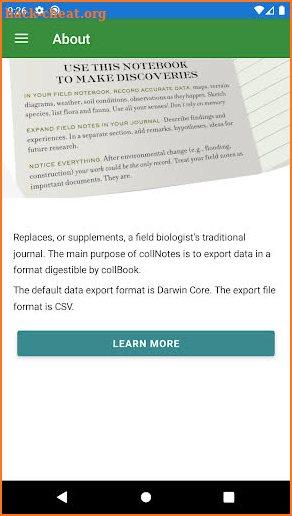 collNotes screenshot