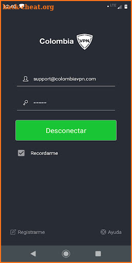 Colombia VPN screenshot