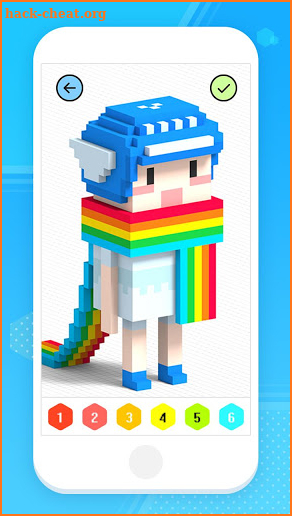 Color by Number 3D - Voxel Pixel Art Coloring Book screenshot