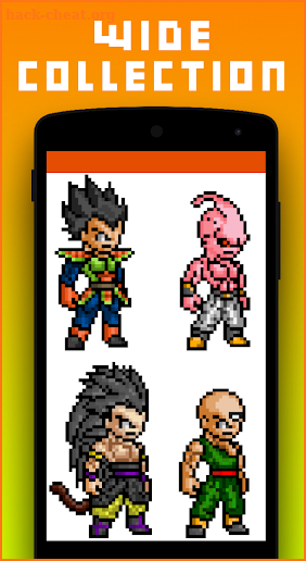 Color by number DBZ super pixel art screenshot