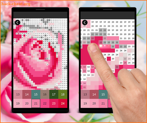 Color by Number: Flowers Pixel Art Game screenshot