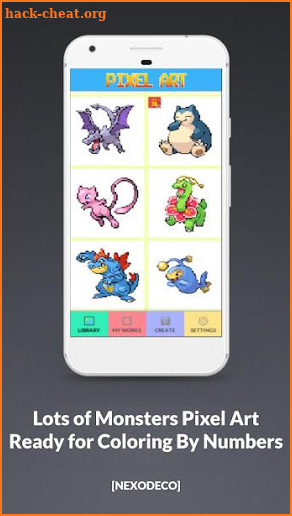 Color by Number Pokees Pixel Art screenshot