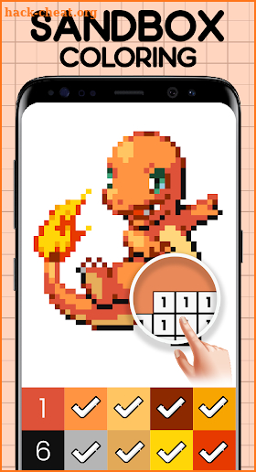 Color by Number - Pokemon Pixel Art Free screenshot