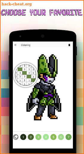 Color By Number Super DBZ Pixel Art screenshot