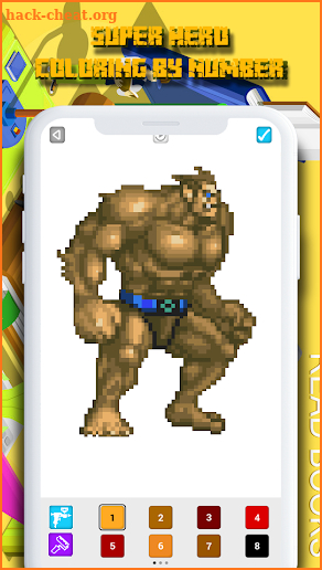 Color By Number Superhero Coloring Book Pixel Art screenshot