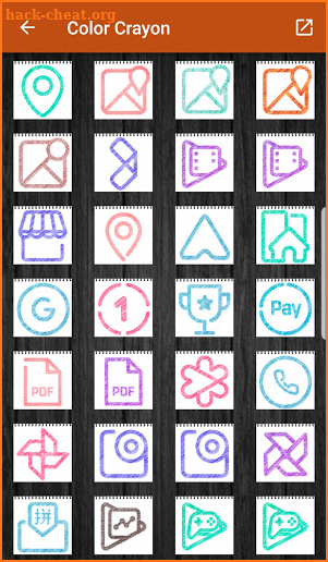Color Crayon - Icon Pack screenshot