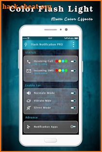 Color Flash Light Call SMS: LED Torch Flash screenshot
