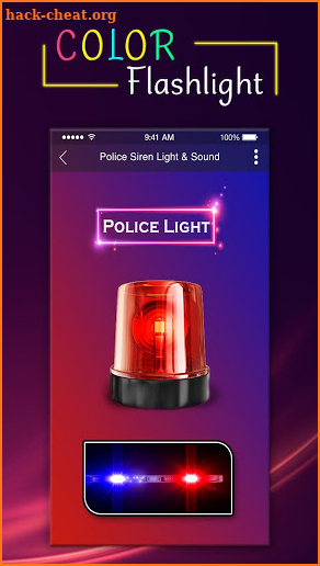 Color Flashlight : Torch LED Flash On Call & SMS screenshot