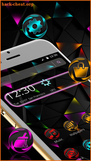 Color fluorescent Black Theme screenshot