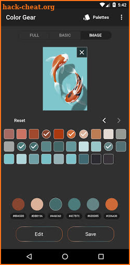 Color Gear — create harmonious color palettes screenshot