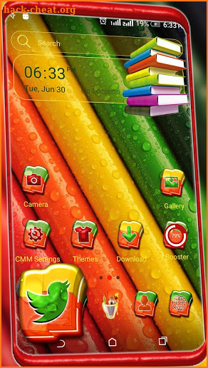 Color Pencil Water Drop Launcher Theme screenshot