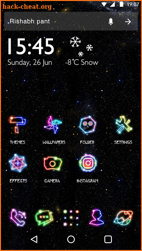 Color Phone Theme - Neon Night Star screenshot