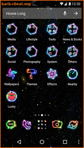 Color Phone Theme - Neon Night Star screenshot