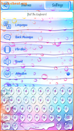 Color Rain Water Keyboard Live screenshot