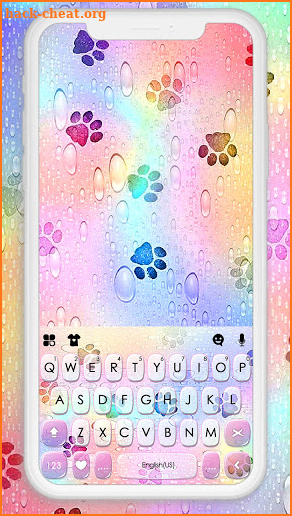 Color Raindrop Paws Keyboard Background screenshot