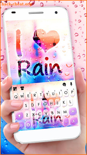 Color Raindrops Keyboard Theme screenshot