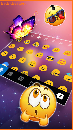 Color Shiny Butterfly Keyboard Background screenshot