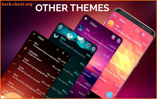 Color SMS theme to customize chat screenshot