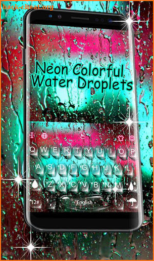 Color Water Drops Keyboard Theme screenshot