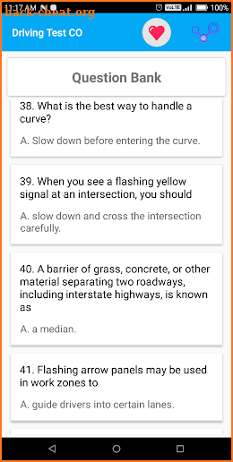 Colorado DMV Permit Practice Test 2018 screenshot