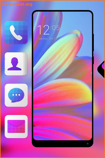 Colorful abstract flower petals neon bright theme screenshot