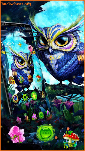 Colorful Artistry Forest Owl Theme screenshot