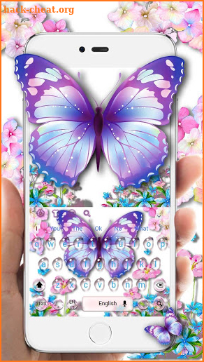 Colorful Butterfly Keyboard Theme screenshot