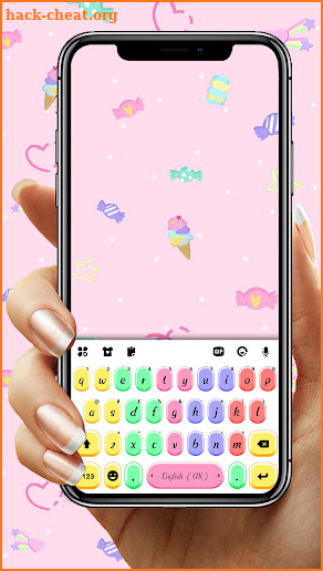 Colorful Candy Keyboard Background screenshot