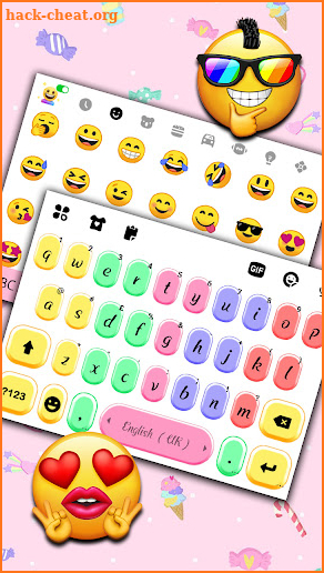 Colorful Candy Keyboard Background screenshot