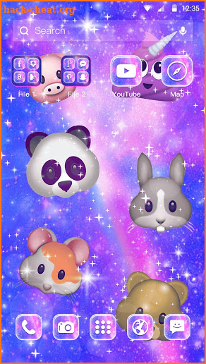 Colorful Cartoon Lovely Animal Emoji Theme screenshot