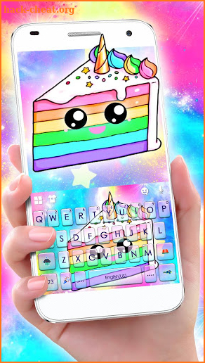 Colorful Cute Cake Keyboard Theme screenshot