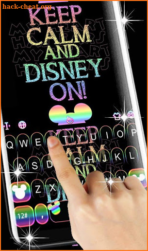 Colorful Cute Mouse Keep Calm Keyboard Theme screenshot