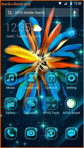 Colorful Feather APUS Launcher theme screenshot