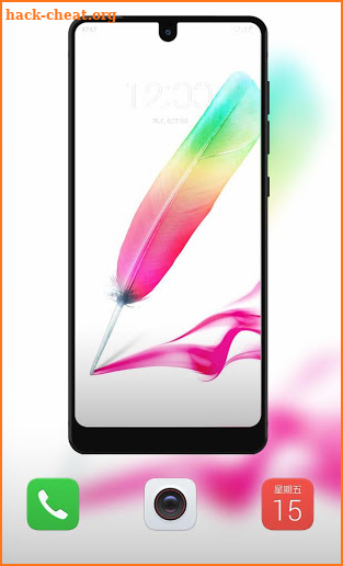 Colorful feather pen theme for Galaxy J7 Max screenshot