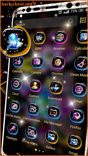 Colorful Fractal Lotus Theme screenshot