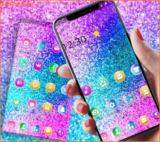 Colorful Glitter Fancy Theme screenshot