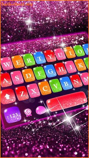 Colorful Glitter Keyboard Theme screenshot