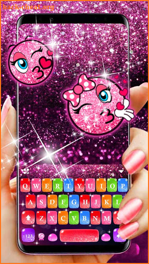 Colorful Glitter Keyboard Theme screenshot