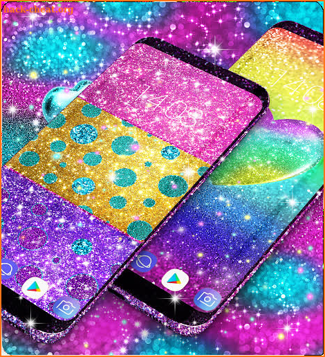 Colorful glitter live wallpaper screenshot