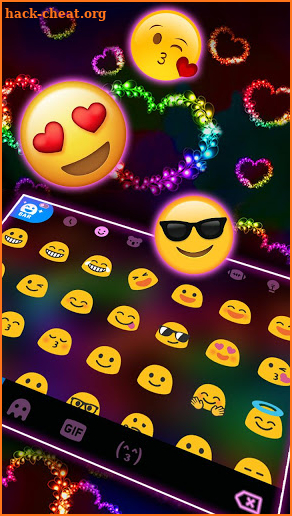 Colorful Hearts Keyboard Theme screenshot