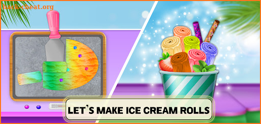 Colorful Ice Cream Roll Maker: Dessert Cooking Fun screenshot