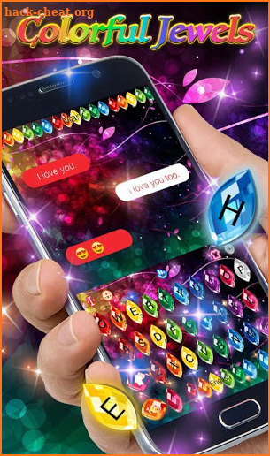 Colorful Jewels Keyboard Theme screenshot