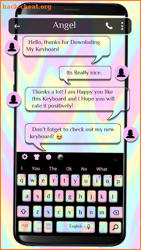 Colorful Laser Keyboard Theme screenshot